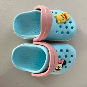 CROCS Kids Blue and Pink Sandals